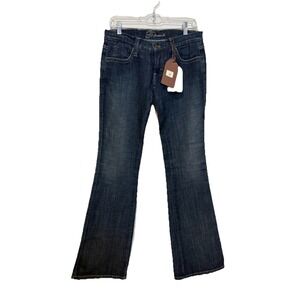 NWT Frankie B. Y2K Dark Low Rise Downtown Slim Bootcut Crystal Jeans Size 6 $309